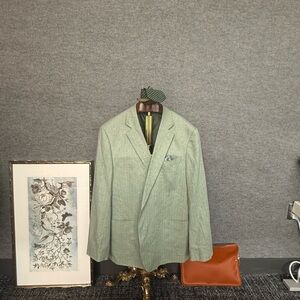 Stafford Sage Green Linen Blend Sport Coat